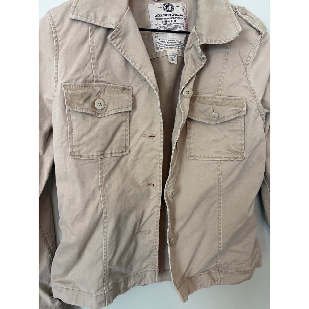 Lucky Brand Utility Khaki Jacket Medium - Picture 3 of 7